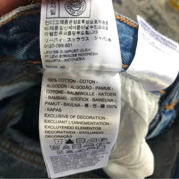 Levi's Distressed BIG E Wedgie Button Fly Skinny Mom Jeans 100% Cotton: 25 - Picture 8 of 12